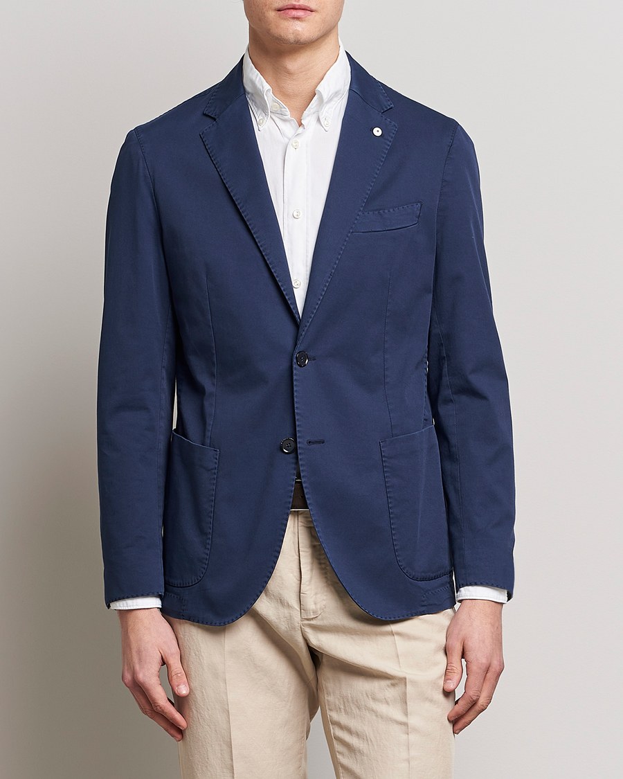 Herr | Kavajer | L.B.M. 1911 | Jack Regular Fit Cotton Stretch Blazer Navy