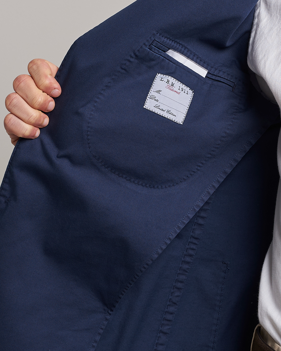 Herr | Kavajer | L.B.M. 1911 | Jack Regular Fit Cotton Stretch Blazer Navy