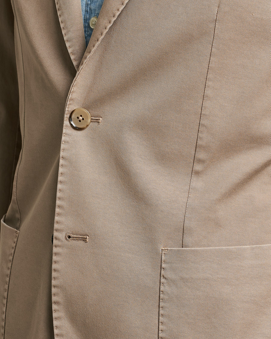 Herr | Kavajer | L.B.M. 1911 | Jack Regular Fit Cotton Stretch Blazer Taupe