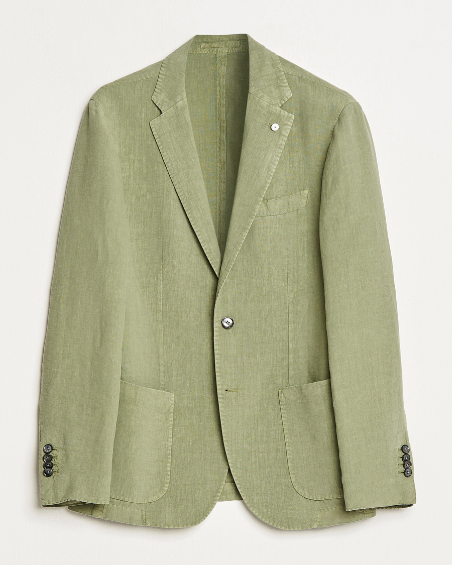 Herr | Kavajer | L.B.M. 1911 | Jack Regular Fit Linen Blazer Light Green