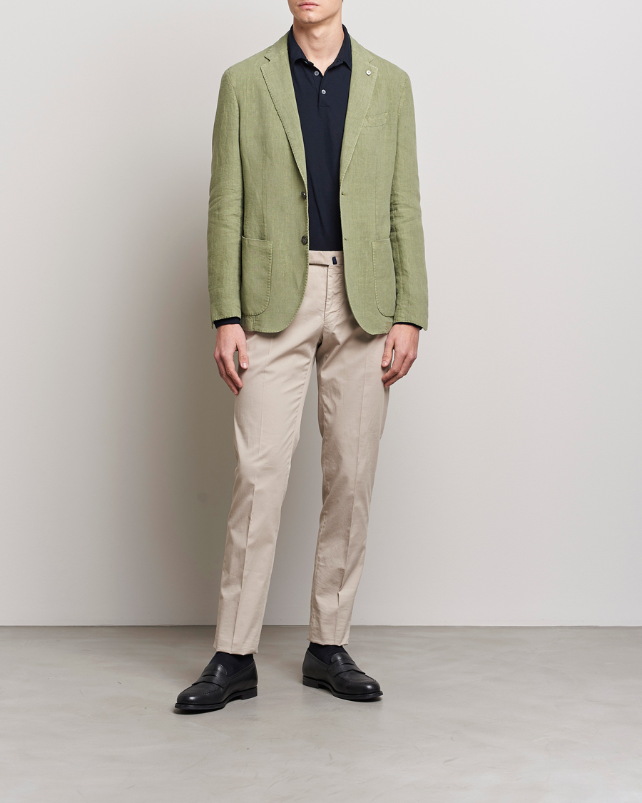 Herr | Kavajer | L.B.M. 1911 | Jack Regular Fit Linen Blazer Light Green