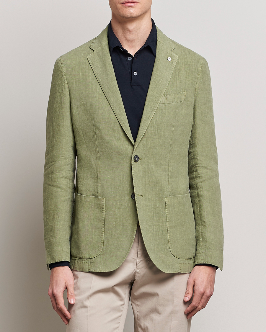 Herr | Kavajer | L.B.M. 1911 | Jack Regular Fit Linen Blazer Light Green