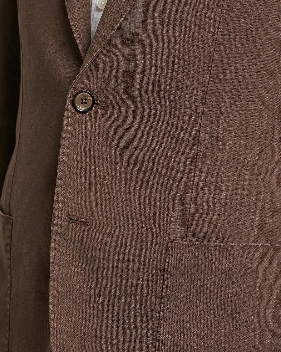 Herr | Kavajer | L.B.M. 1911 | Jack Regular Fit Linen Blazer Brown