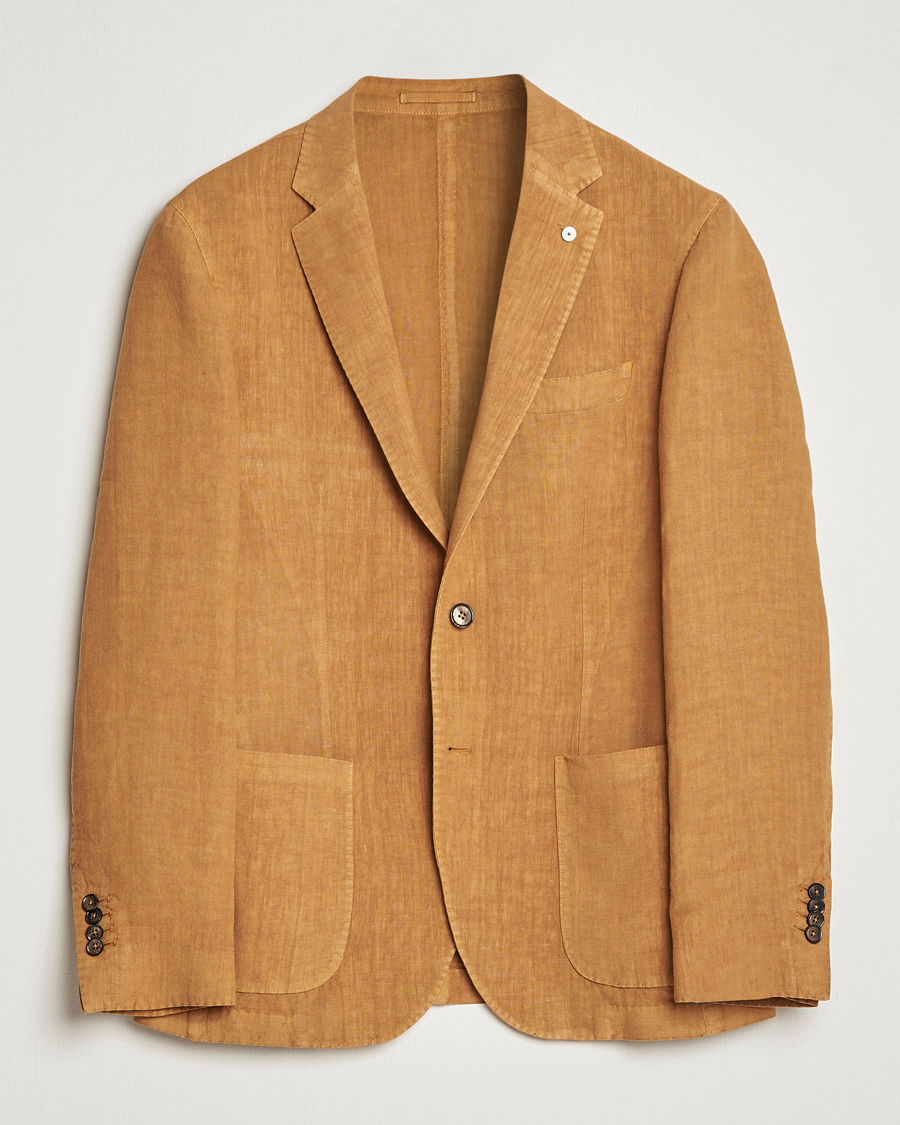 Herr | Kavajer | L.B.M. 1911 | Jack Regular Fit Linen Blazer Camel