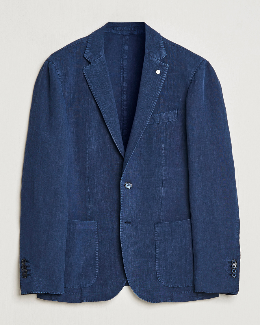 Herr | Kavajer | L.B.M. 1911 | Jack Regular Fit Linen Blazer Navy