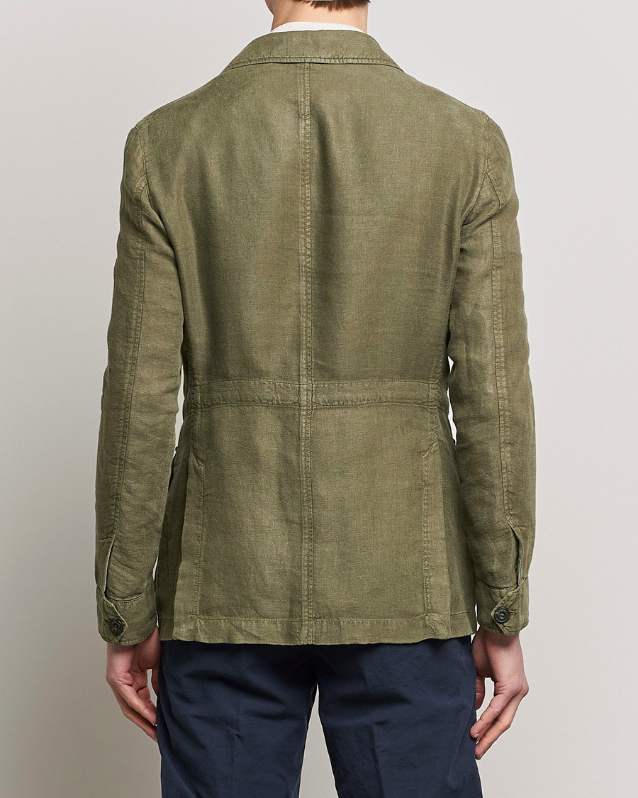 Herr | Kavajer | L.B.M. 1911 | Linen Safari Jacket Olive