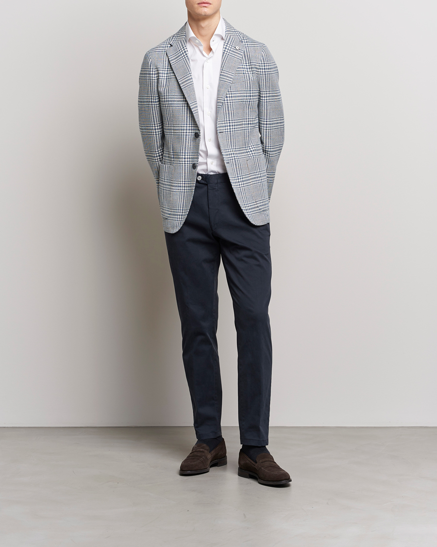 Herr | Kavajer | L.B.M. 1911 | Jack Regular Fit Houndstooth Checked Blazer Blue