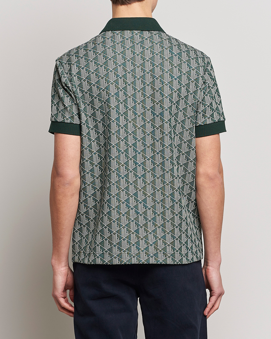 Herr | Pikéer | Lacoste | Classic Fit Monogram Polo Green/Wood Shaving