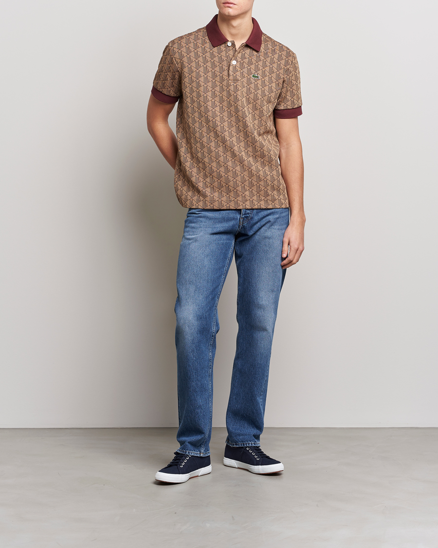 Herr | Pikéer | Lacoste | Classic Fit Monogram Polo Viennese/Expresso
