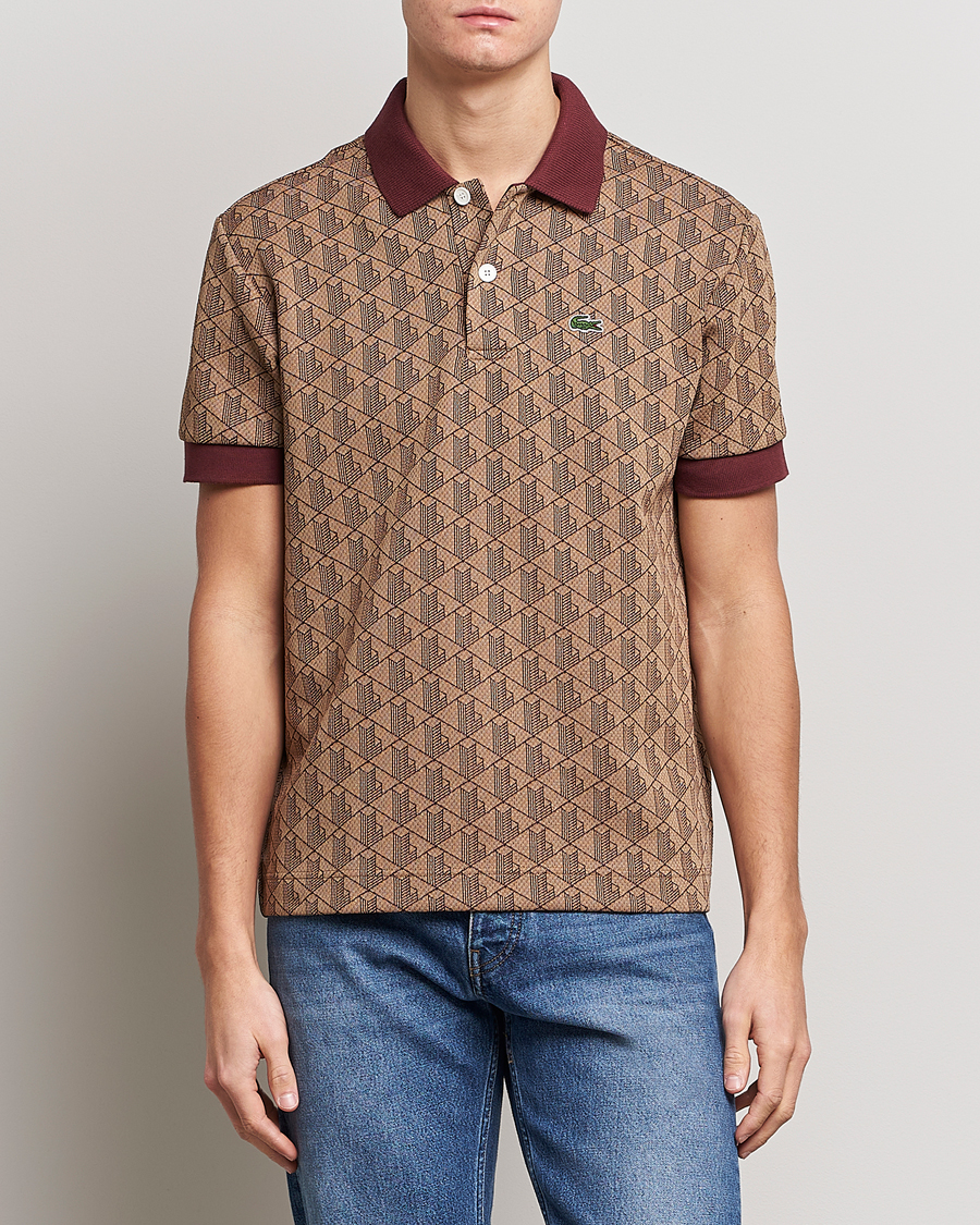Herr | Pikéer | Lacoste | Classic Fit Monogram Polo Viennese/Expresso