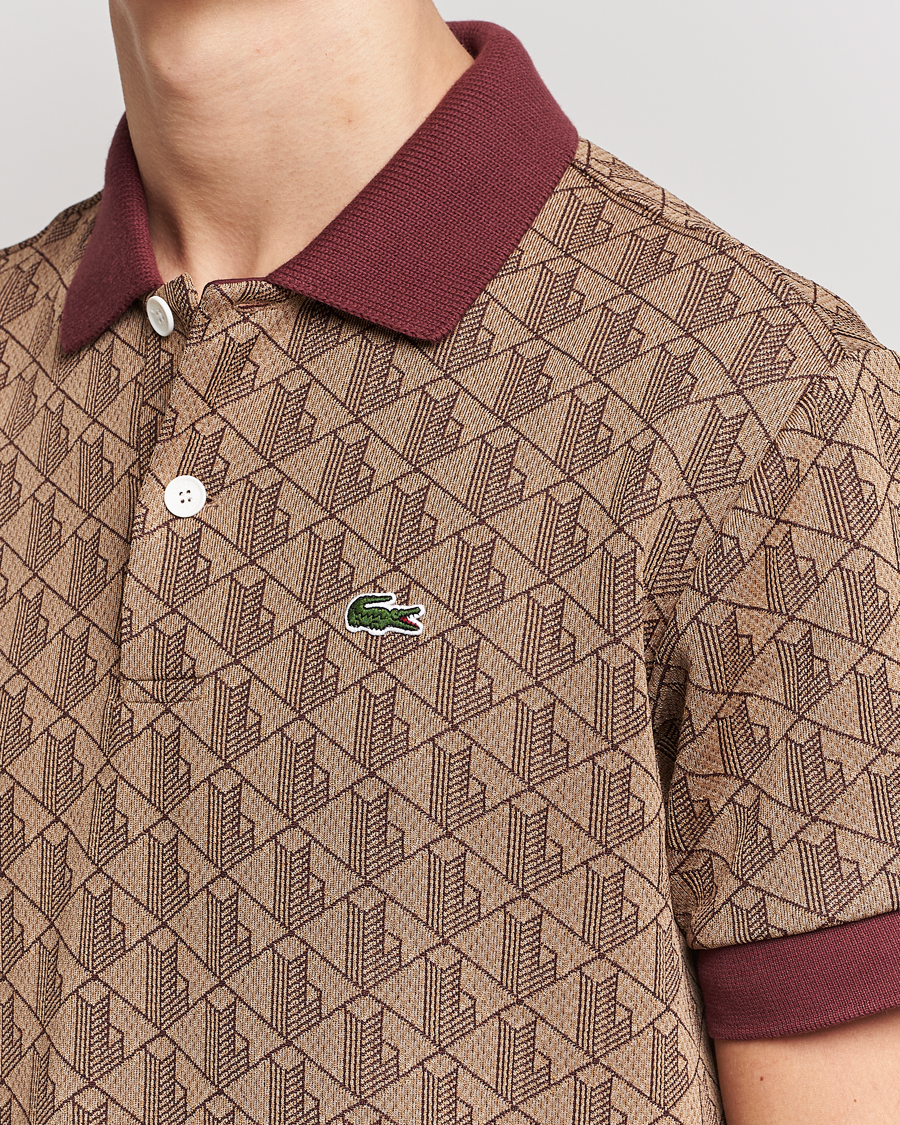Herr | Pikéer | Lacoste | Classic Fit Monogram Polo Viennese/Expresso