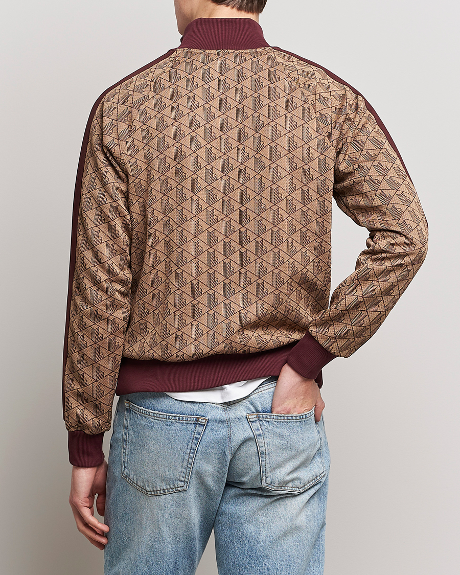 Herr | Tröjor | Lacoste | Monogram Zip Sweatshirt Viennese/Expresso
