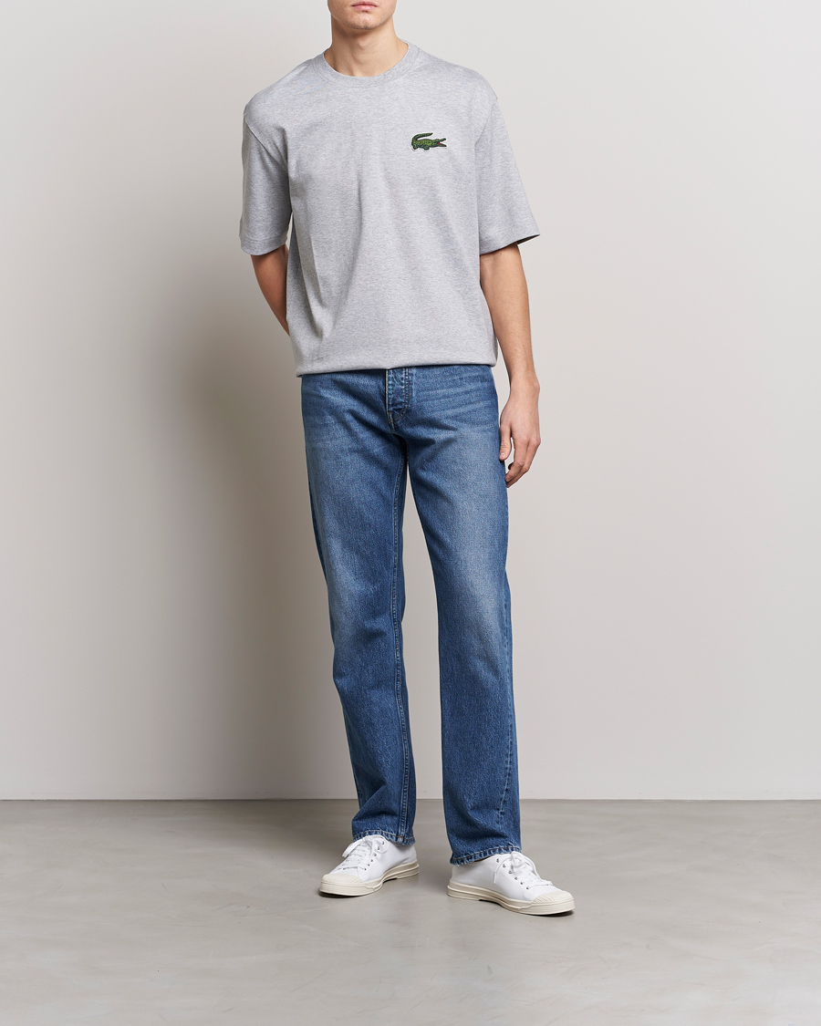 Herr | T-Shirts | Lacoste | Loose Fit T-Shirt Silver Chine