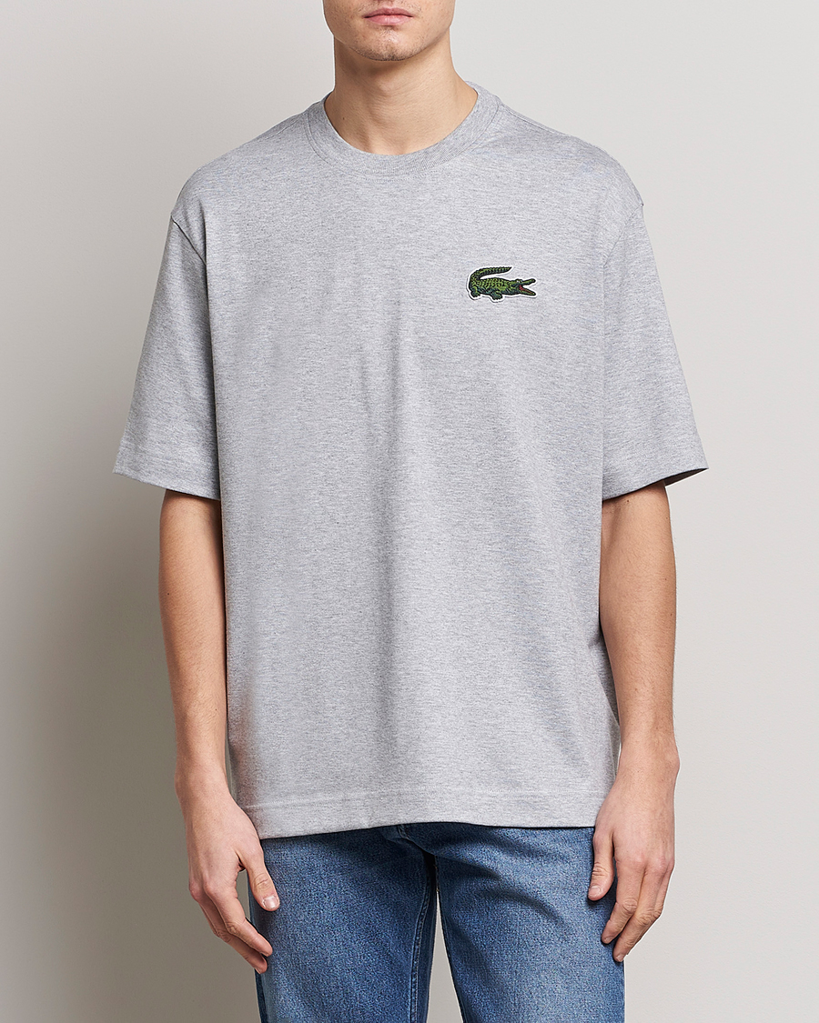 Herr | T-Shirts | Lacoste | Loose Fit T-Shirt Silver Chine