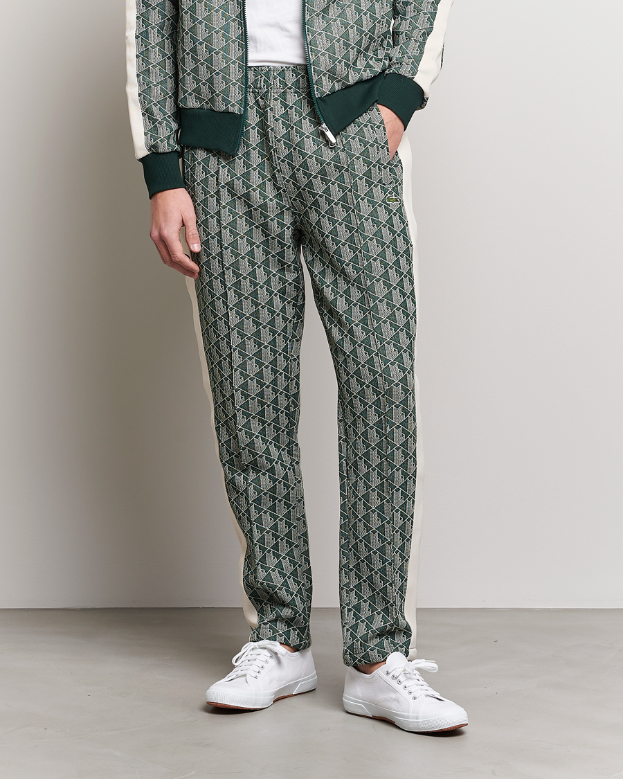 Herr | Drawstringbyxor | Lacoste | Monogram Trackpant Green/Wood Shaving
