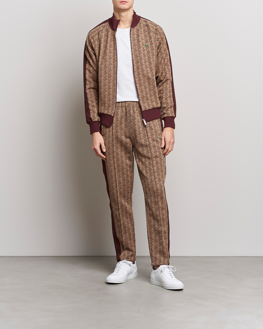 Herr | Byxor | Lacoste | Monogram Trackpant Viennese/Expresso