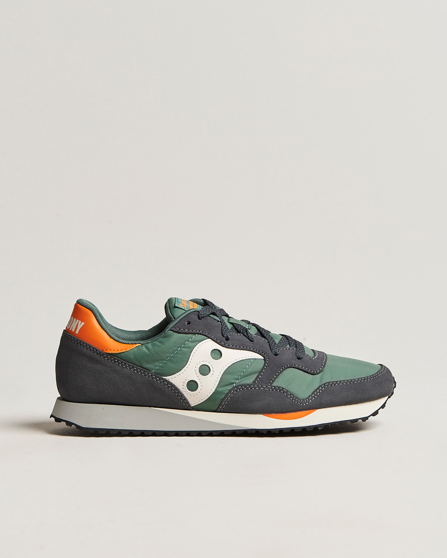 Herr | Saucony DXN Trainer Sneaker Green/White/Orange | Saucony | DXN Trainer Sneaker Green/White/Orange