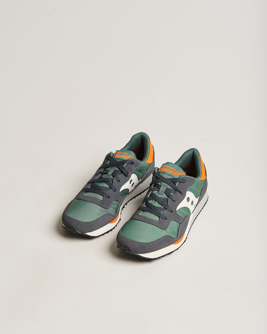 Herr | Saucony DXN Trainer Sneaker Green/White/Orange | Saucony | DXN Trainer Sneaker Green/White/Orange