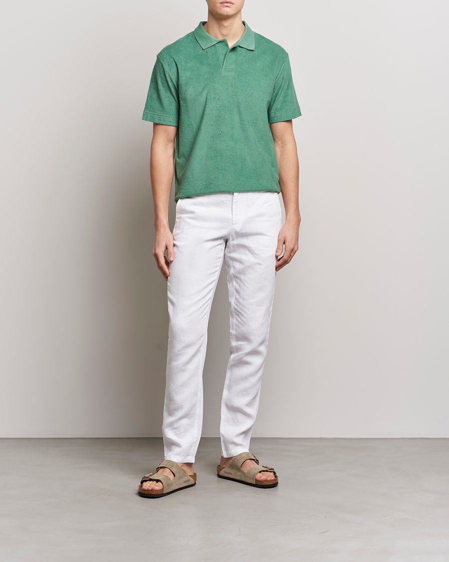 Herr | Pikéer | Sunspel | Towelling Polo Shirt Thyme Green