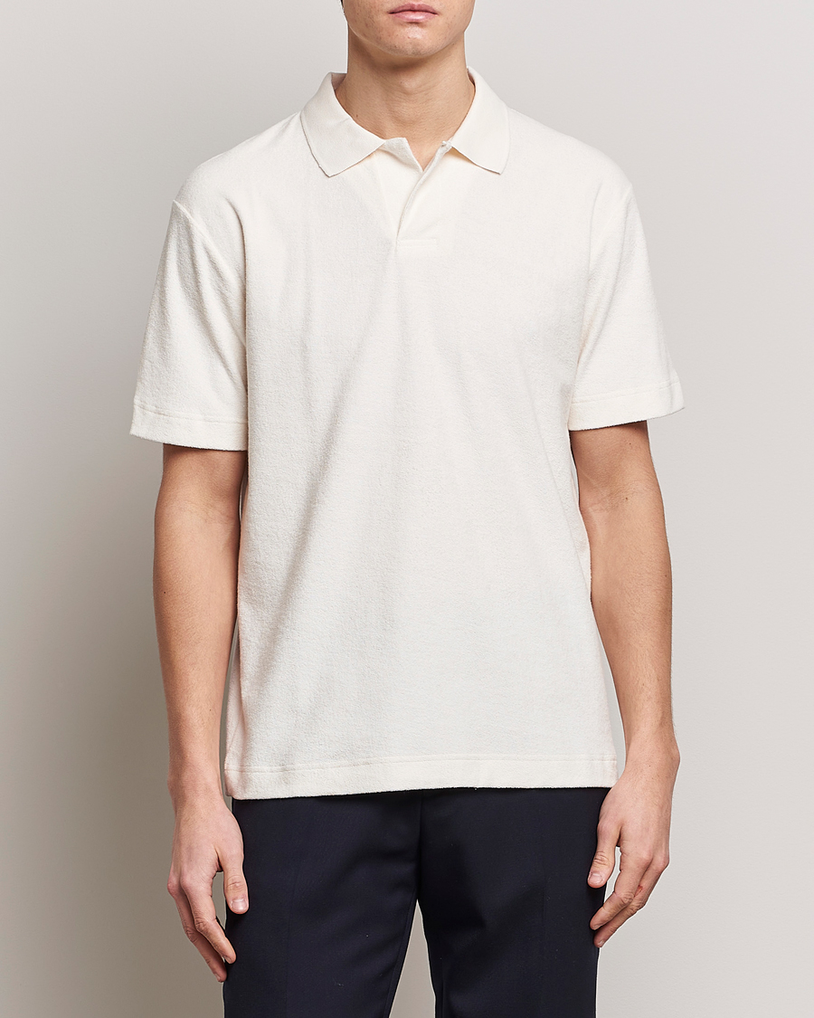 Herr |  | Sunspel | Towelling Polo Shirt Archive White