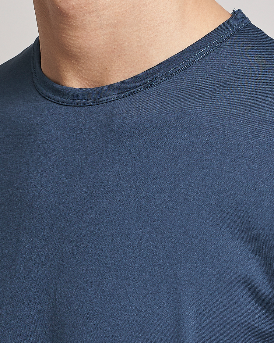 Herr | T-Shirts | Sunspel | Crew Neck Cotton Tee Shale Blue