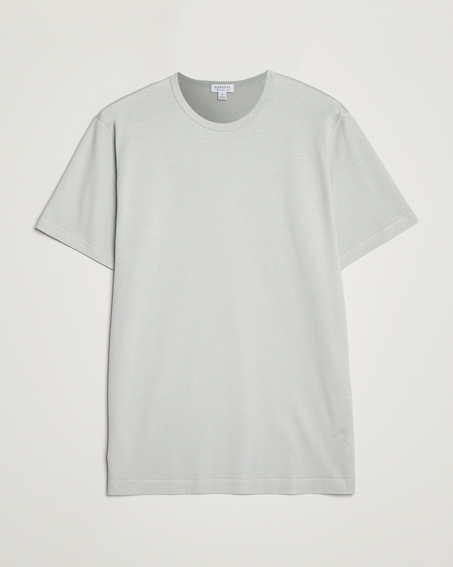 Herr | T-Shirts | Sunspel | Crew Neck Cotton Tee Laurel