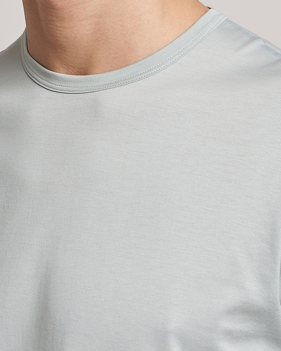 Herr | T-Shirts | Sunspel | Crew Neck Cotton Tee Laurel