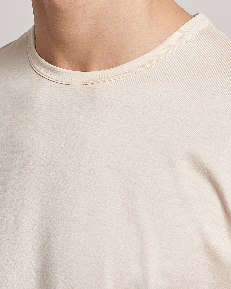 Herr | T-Shirts | Sunspel | Crew Neck Cotton Tee Undyed