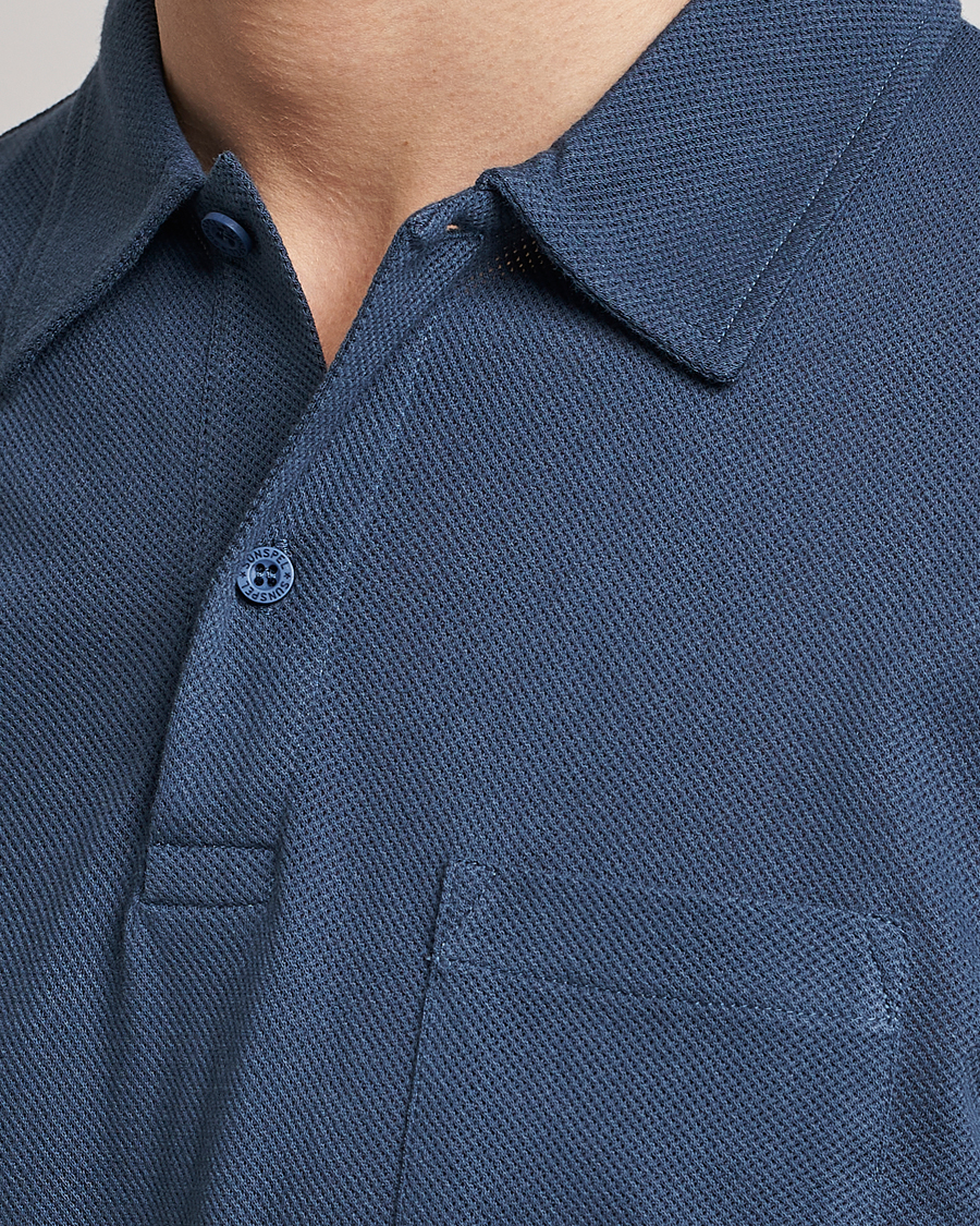 Herr | Pikéer | Sunspel | Riviera Polo Shirt Shale Blue