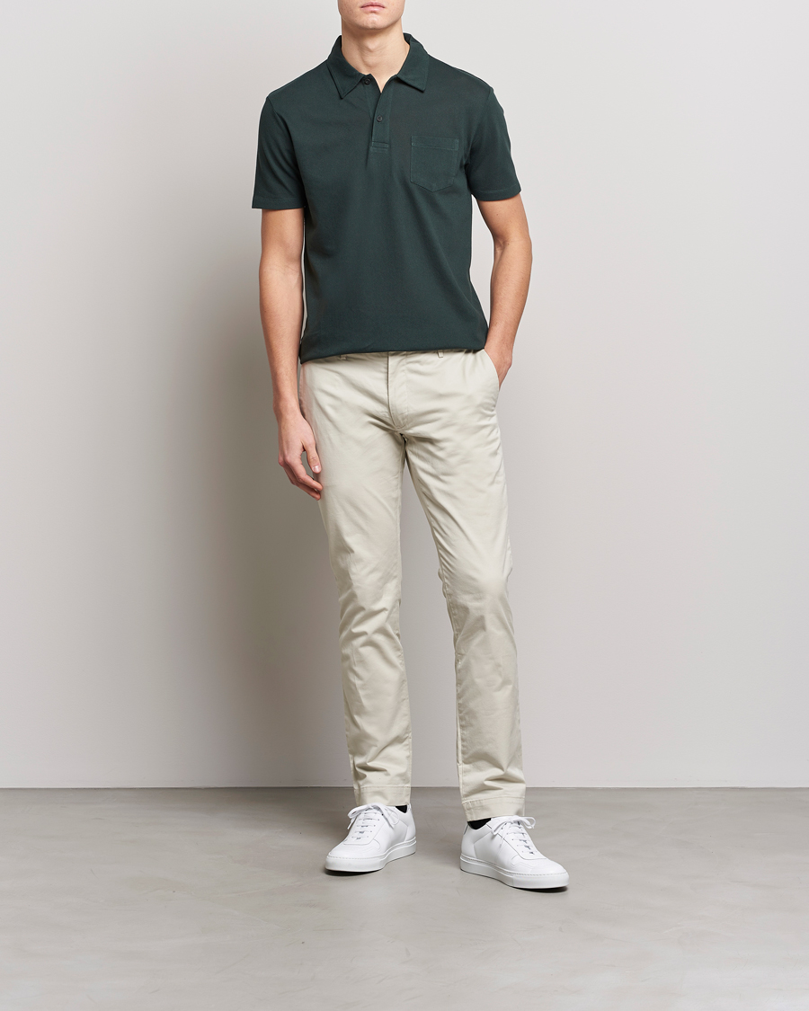 Herr | Pikéer | Sunspel | Riviera Polo Shirt Seaweed