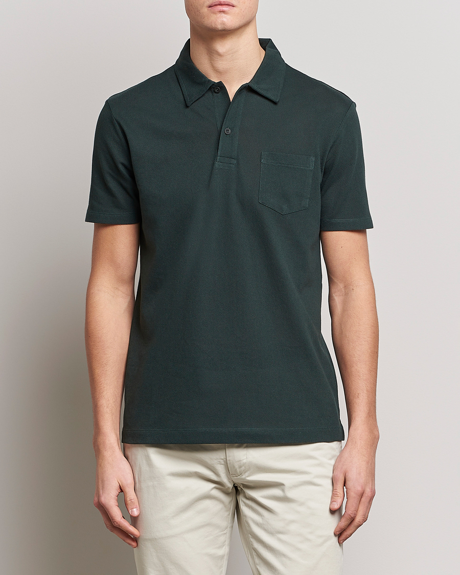 Herr | Pikéer | Sunspel | Riviera Polo Shirt Seaweed