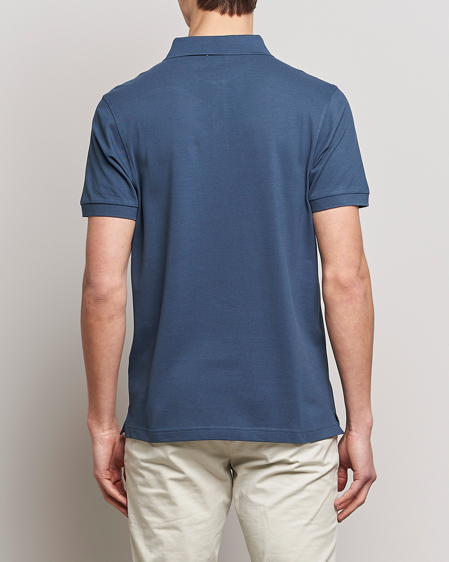Herr | Pikéer | Sunspel | Short Sleeve Pique Polo Shale Blue