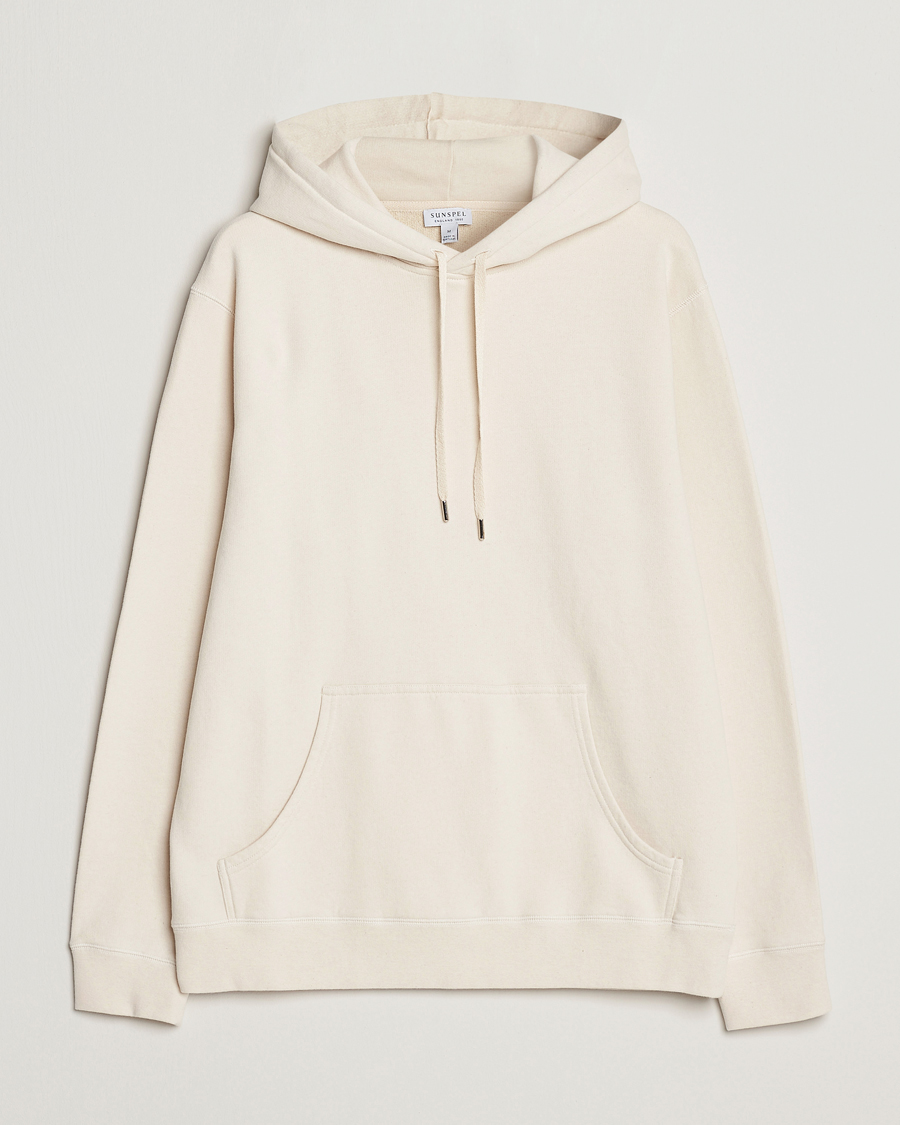 Herr | Tröjor | Sunspel | Loopback Hoodie Undyed