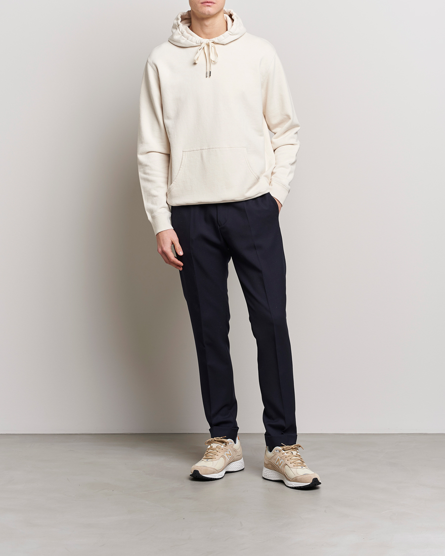 Herr | Tröjor | Sunspel | Loopback Hoodie Undyed