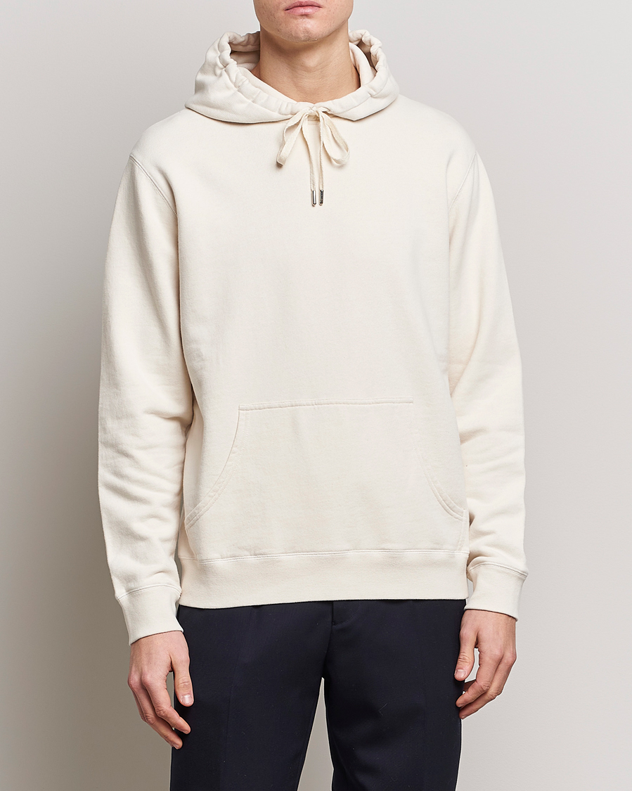 Herr | Tröjor | Sunspel | Loopback Hoodie Undyed