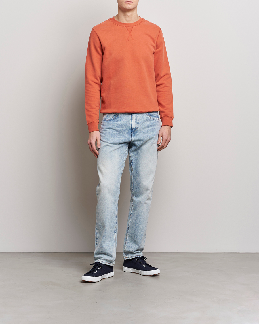 Herr | Tröjor | Sunspel | Loopback Sweatshirt Burnt Sienna