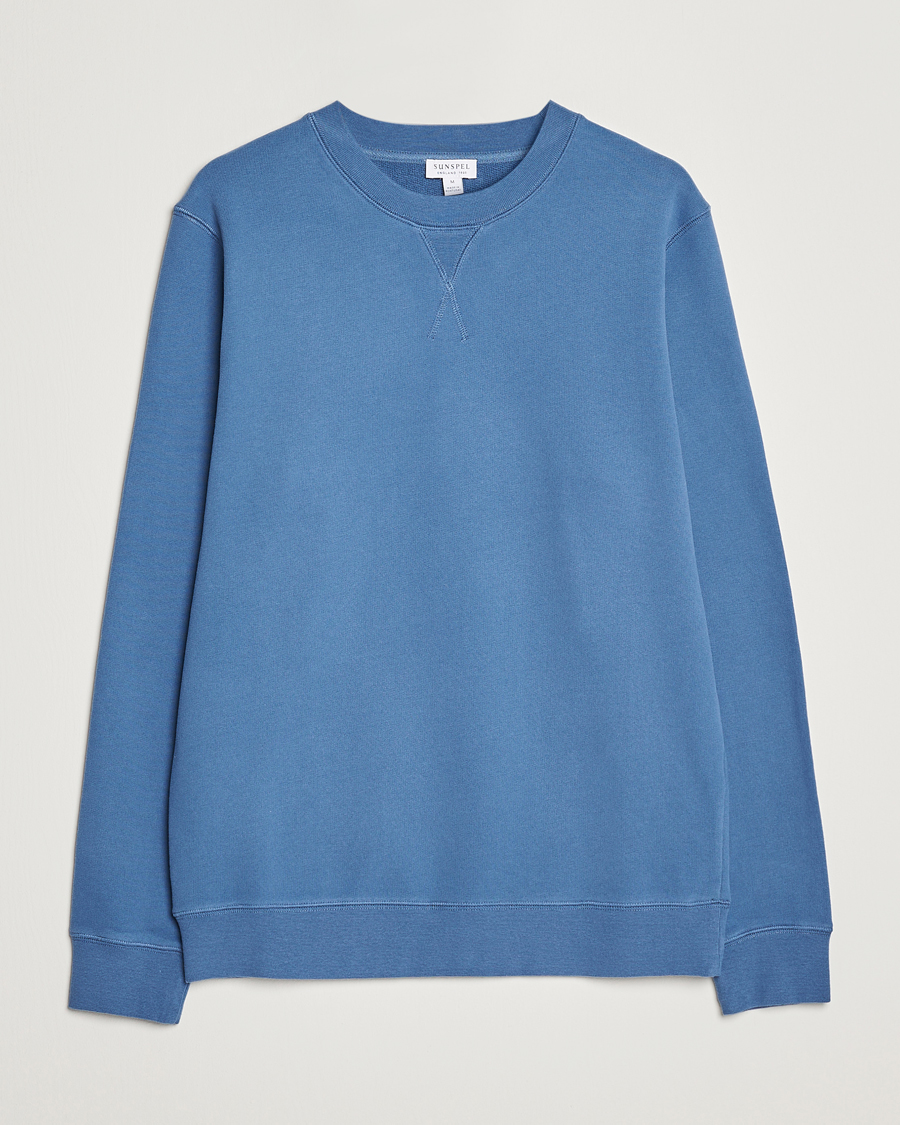 Herr | Tröjor | Sunspel | Loopback Sweatshirt Blue Stone