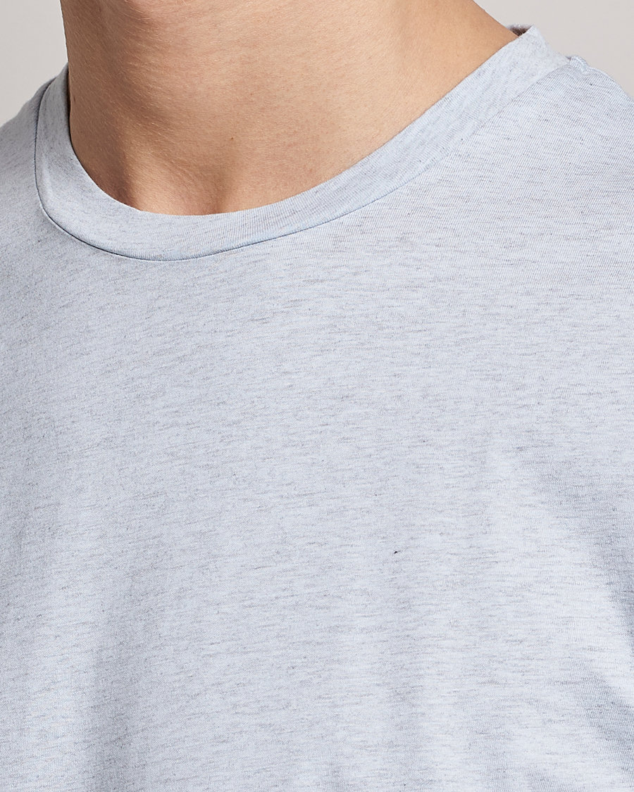 Herr | T-Shirts | Sunspel | Riviera Organic Tee Pastel Blue Melange