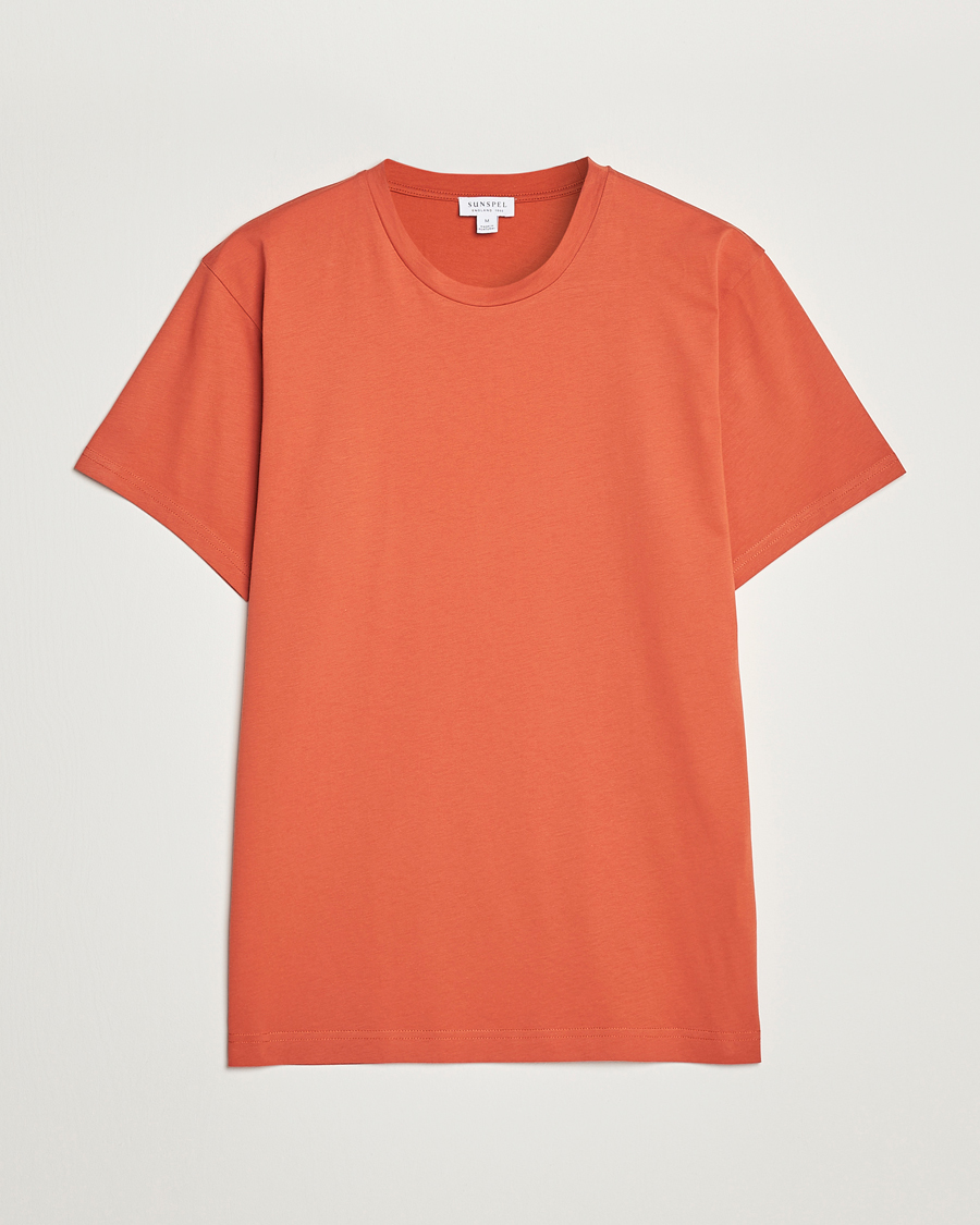 Herr | T-Shirts | Sunspel | Riviera Organic Tee Burnt Sienna