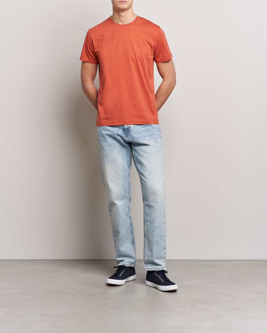 Herr | T-Shirts | Sunspel | Riviera Organic Tee Burnt Sienna
