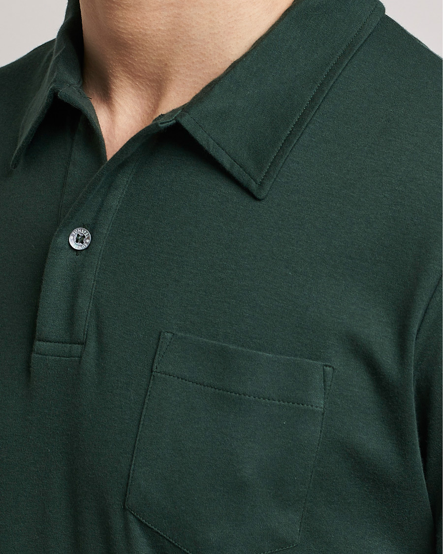 Herr | Pikéer | Sunspel | Sea Island Jersey Riviera Polo Seaweed