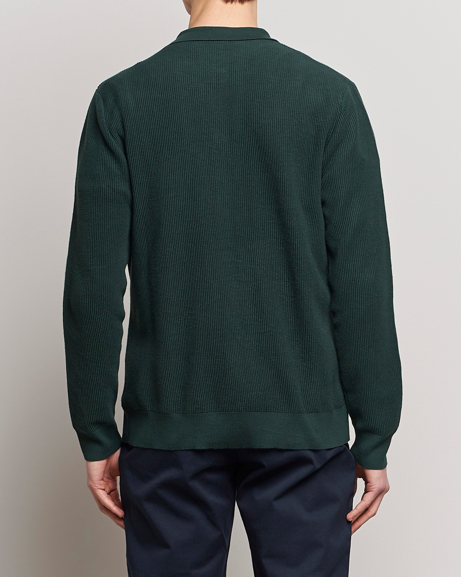 Herr | Tröjor | Sunspel | Knitted Cotton Jacket Seaweed