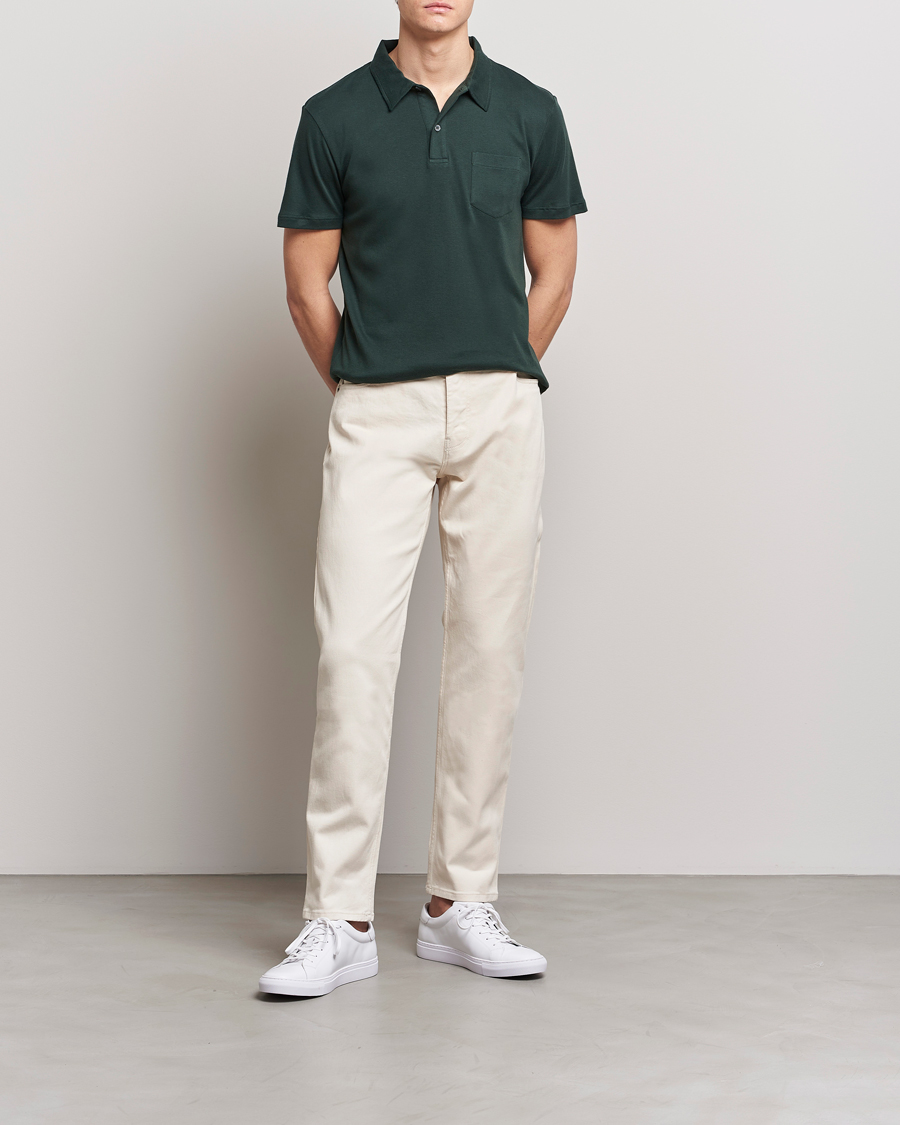 Herr | Byxor | Sunspel | Five Pocket Cotton Twill Trousers Undyed
