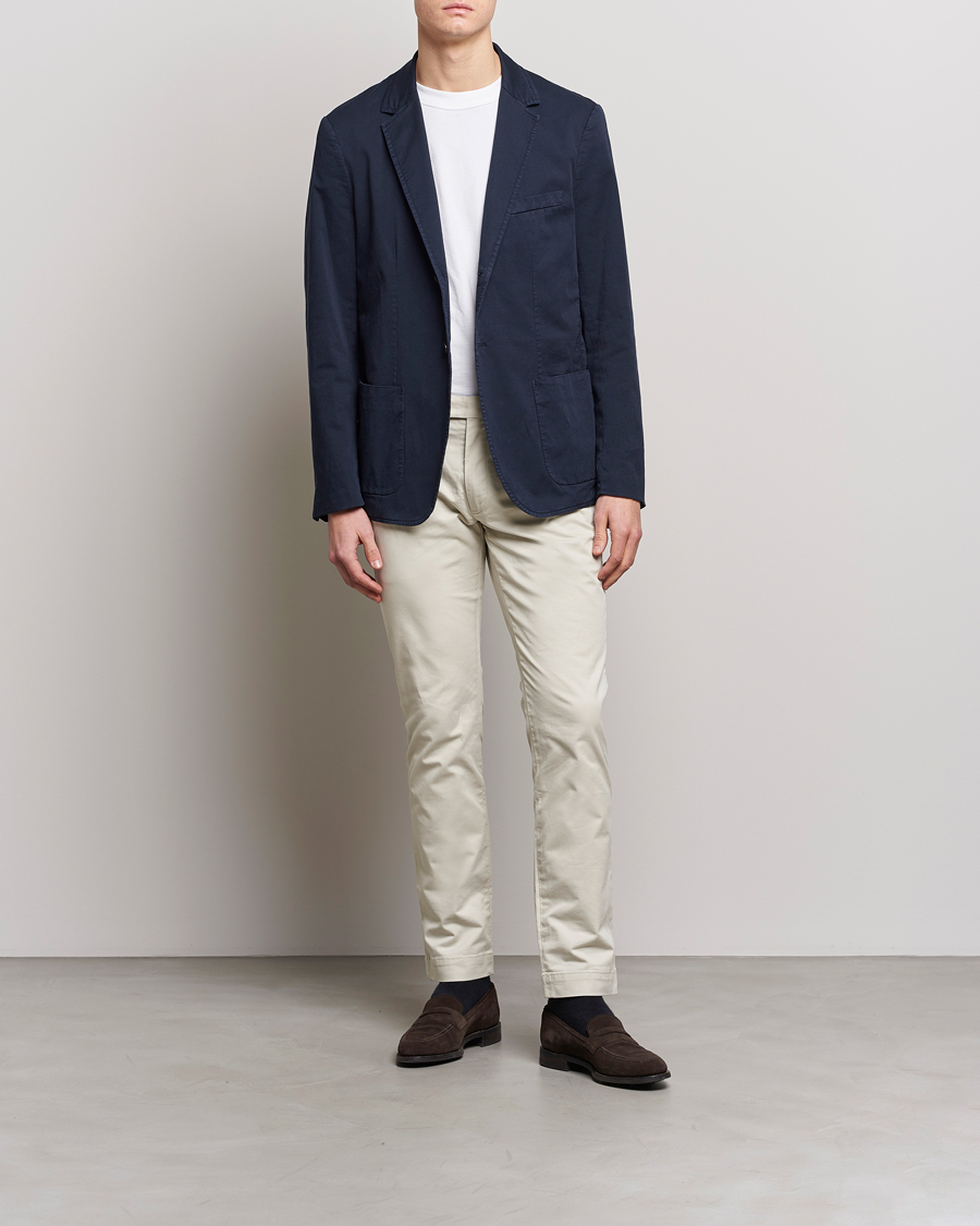 Herr | Kavajer | Sunspel | Cotton Stretch Jacket Navy