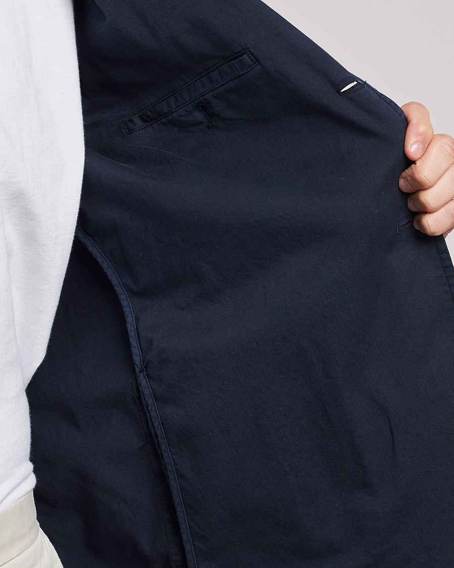 Herr | Kavajer | Sunspel | Cotton Stretch Jacket Navy