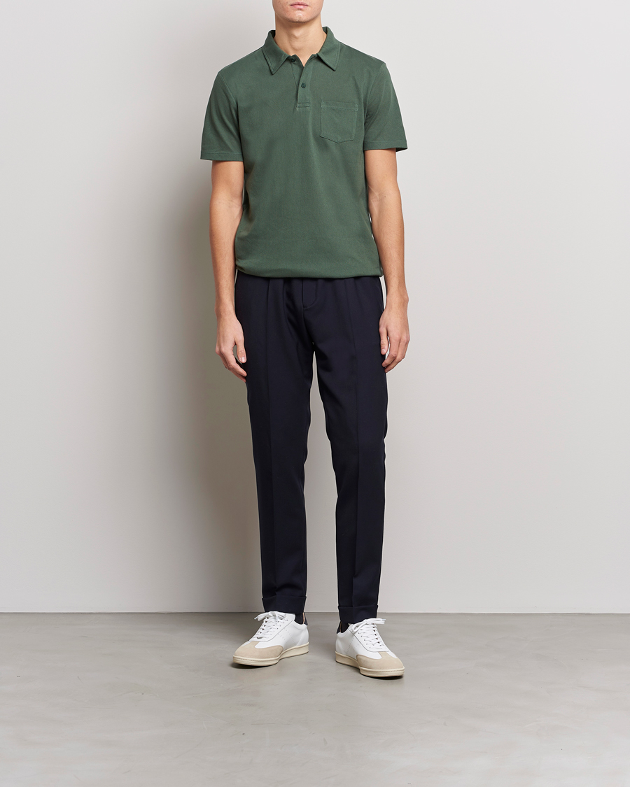 Herr | Pikéer | Sunspel | Riviera Polo Shirt Dark Green