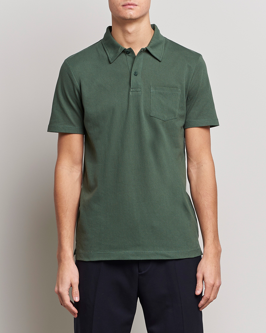 Herr | Pikéer | Sunspel | Riviera Polo Shirt Dark Green