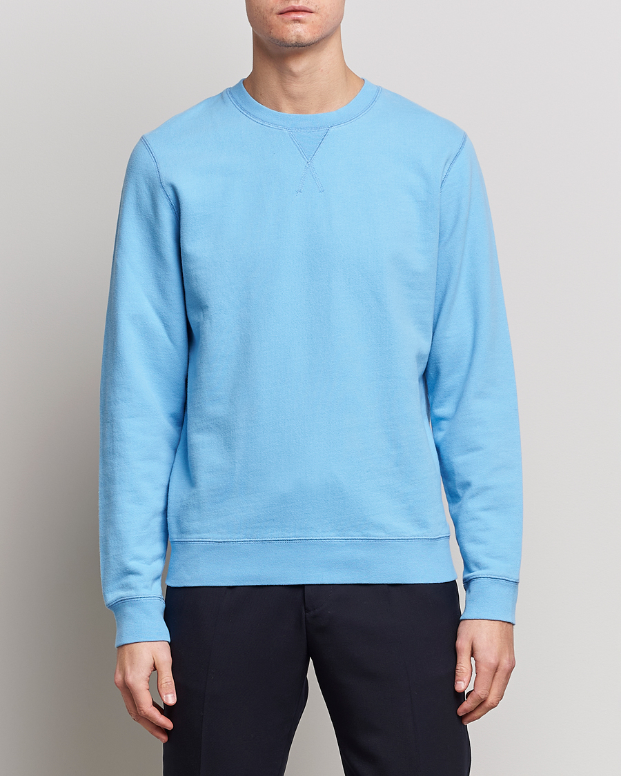 Herr |  | Sunspel | Loopback Sweatshirt Ocean Blue
