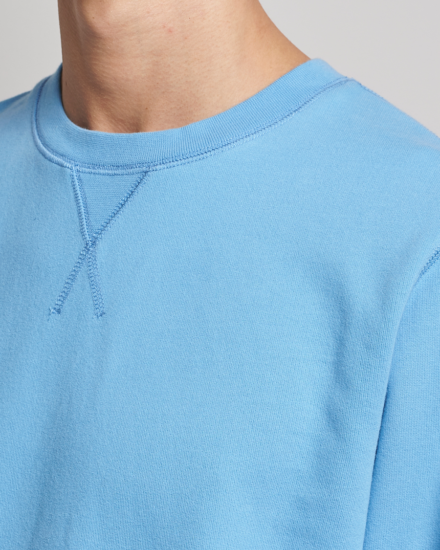 Herr | Tröjor | Sunspel | Loopback Sweatshirt Ocean Blue