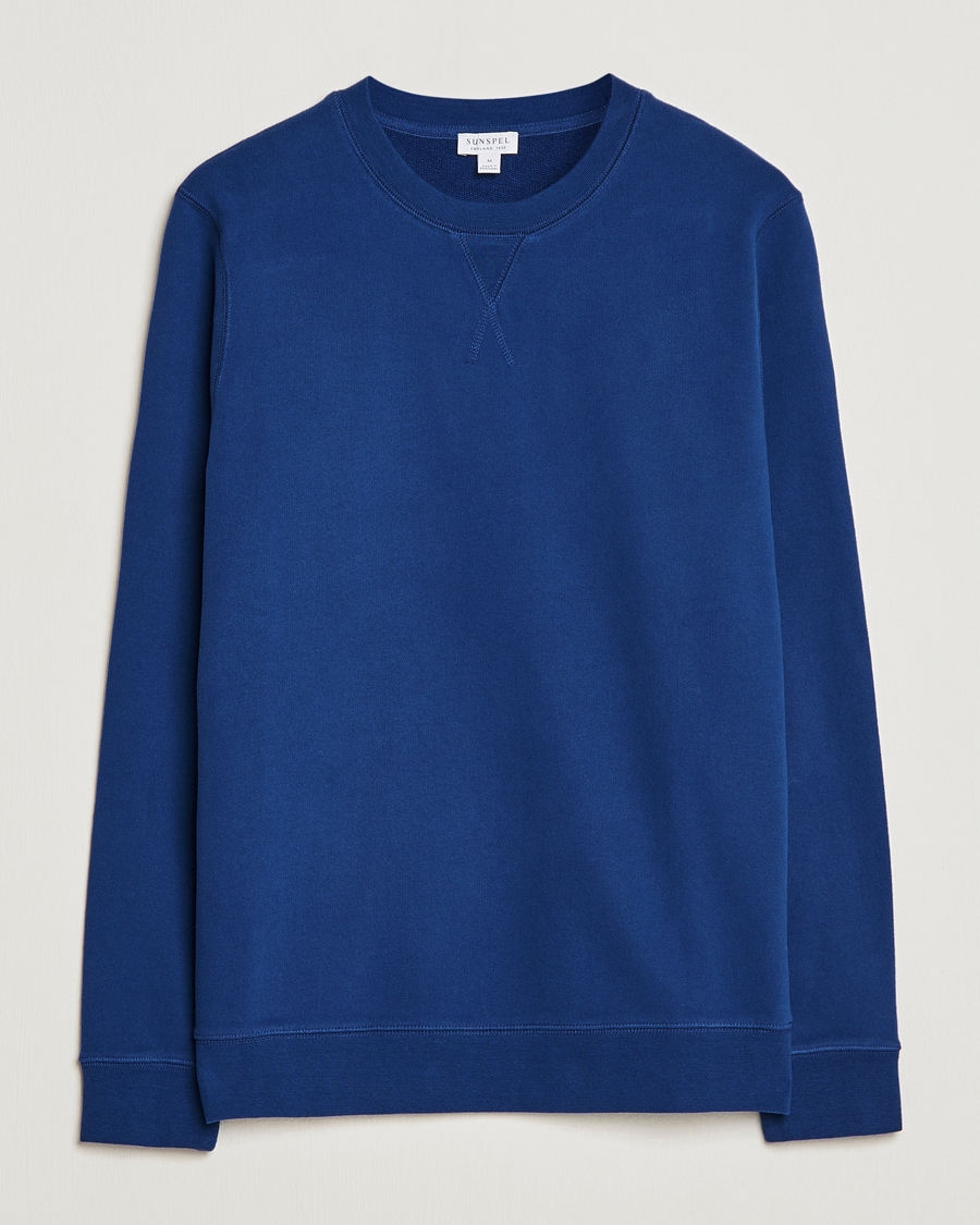 Herr | Tröjor | Sunspel | Loopback Sweatshirt Space Blue